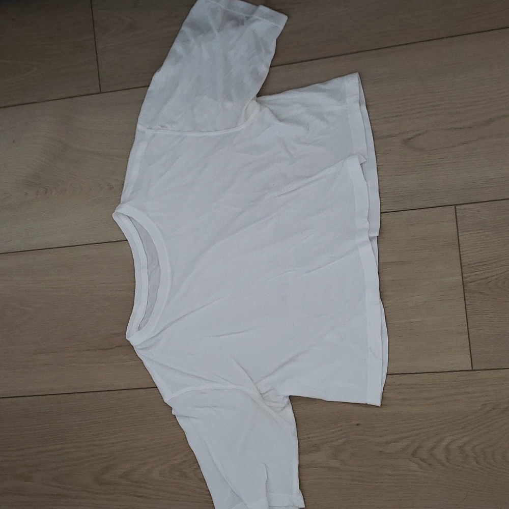 Lululemon white oversized crop top